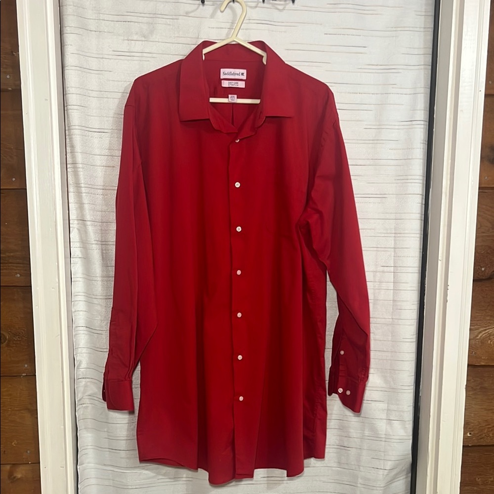 Saddlebred Vibrant Red Men's Dress Shirt